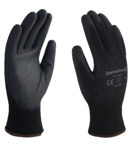 Guante Nylon Negro con Poliuretano