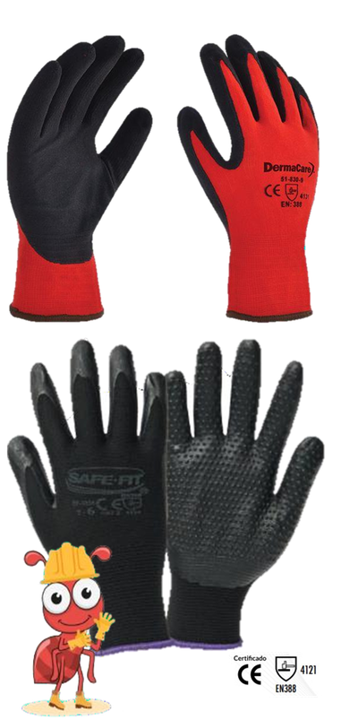 Guante Nylon Rojo con Polímeros